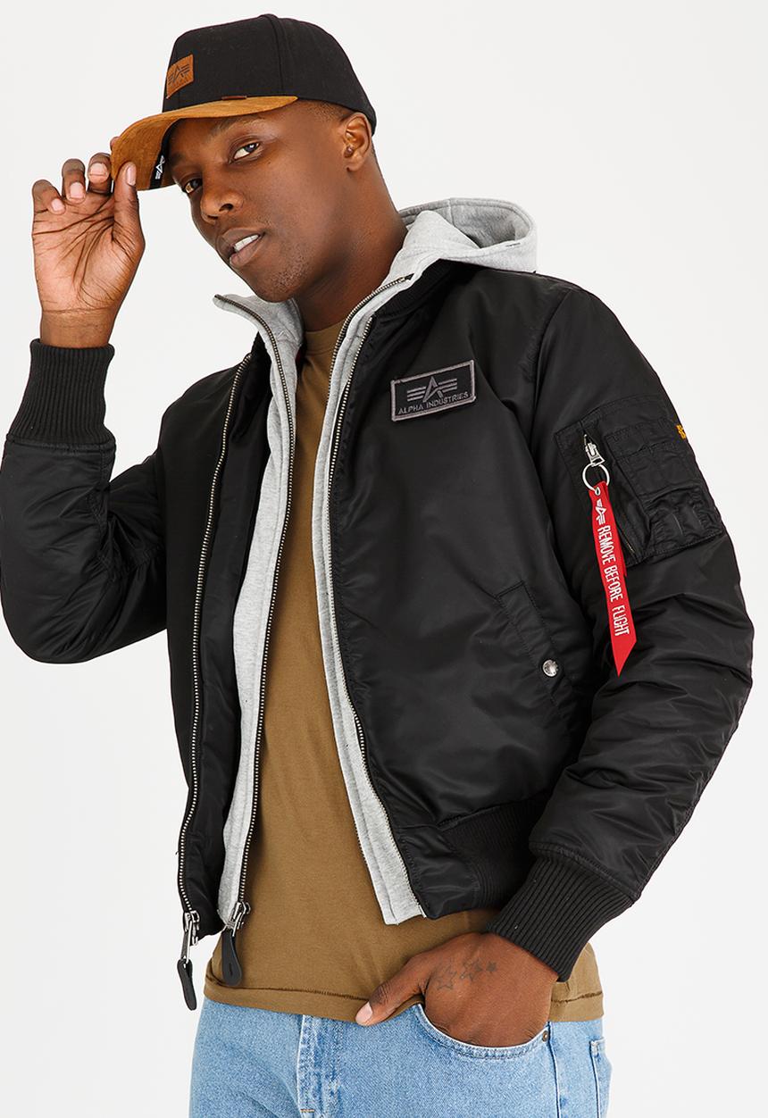 MA-1 Dtec Hooded Jacket Black