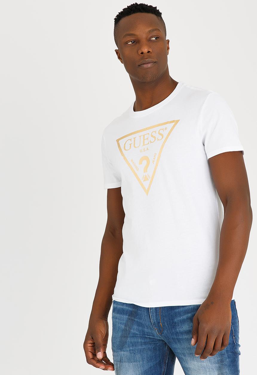 GUESS - Basic Classic Tri  Cotton Tee White