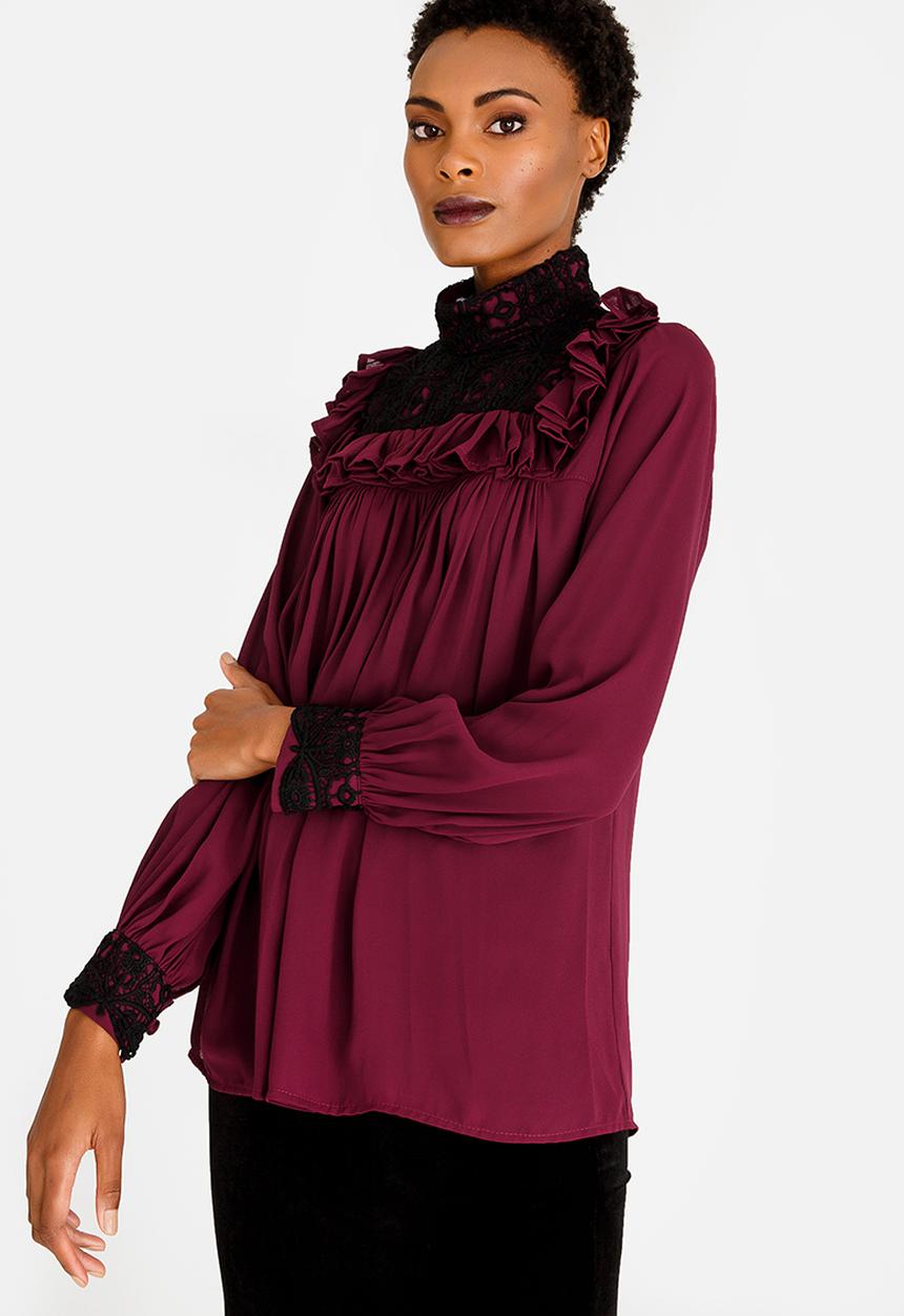 Sober - Zaria Blouse Burgundy
