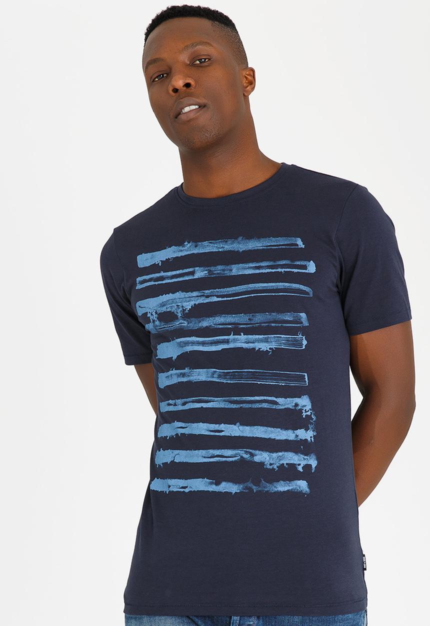 Only & Sons - Baldur Slim Fit Crew Neck Tee Navy