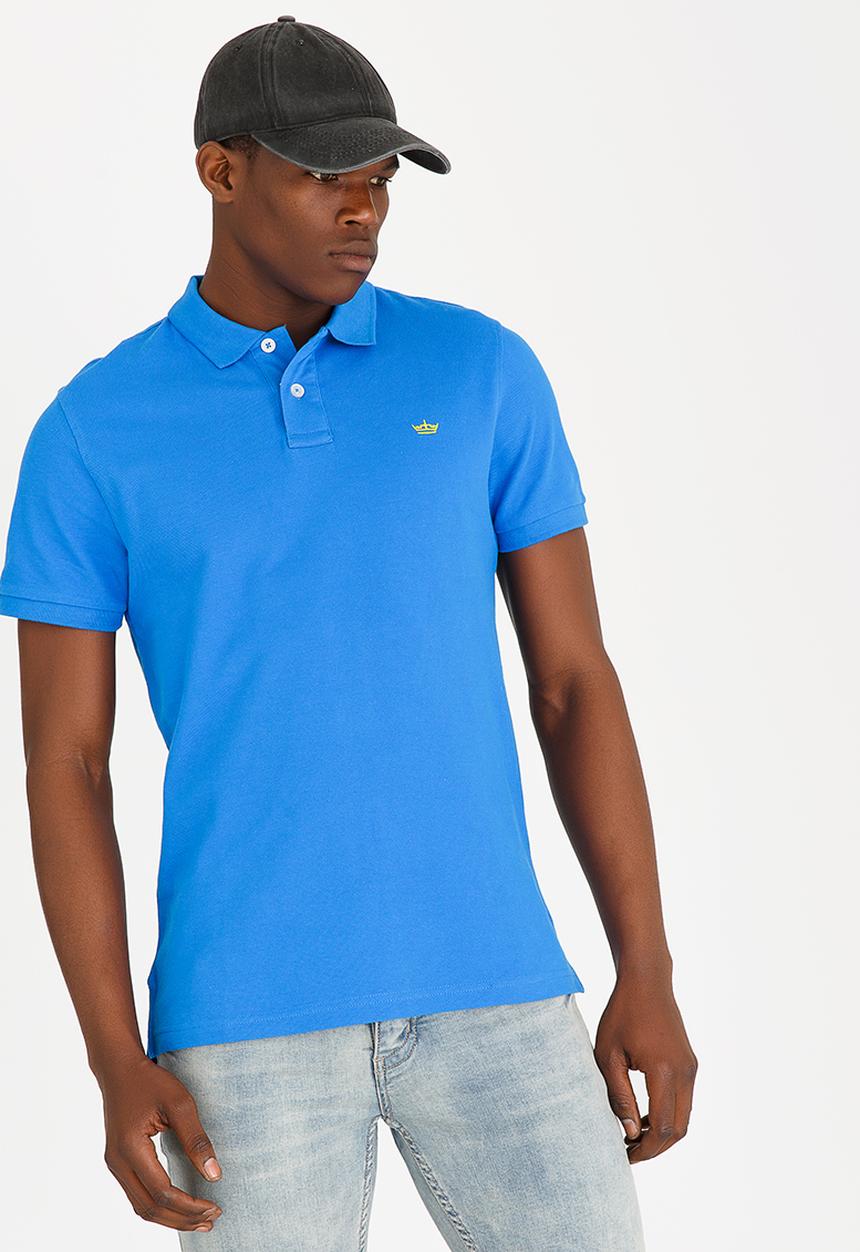 STYLE REPUBLIC - Crown Piquet Golfer Blue