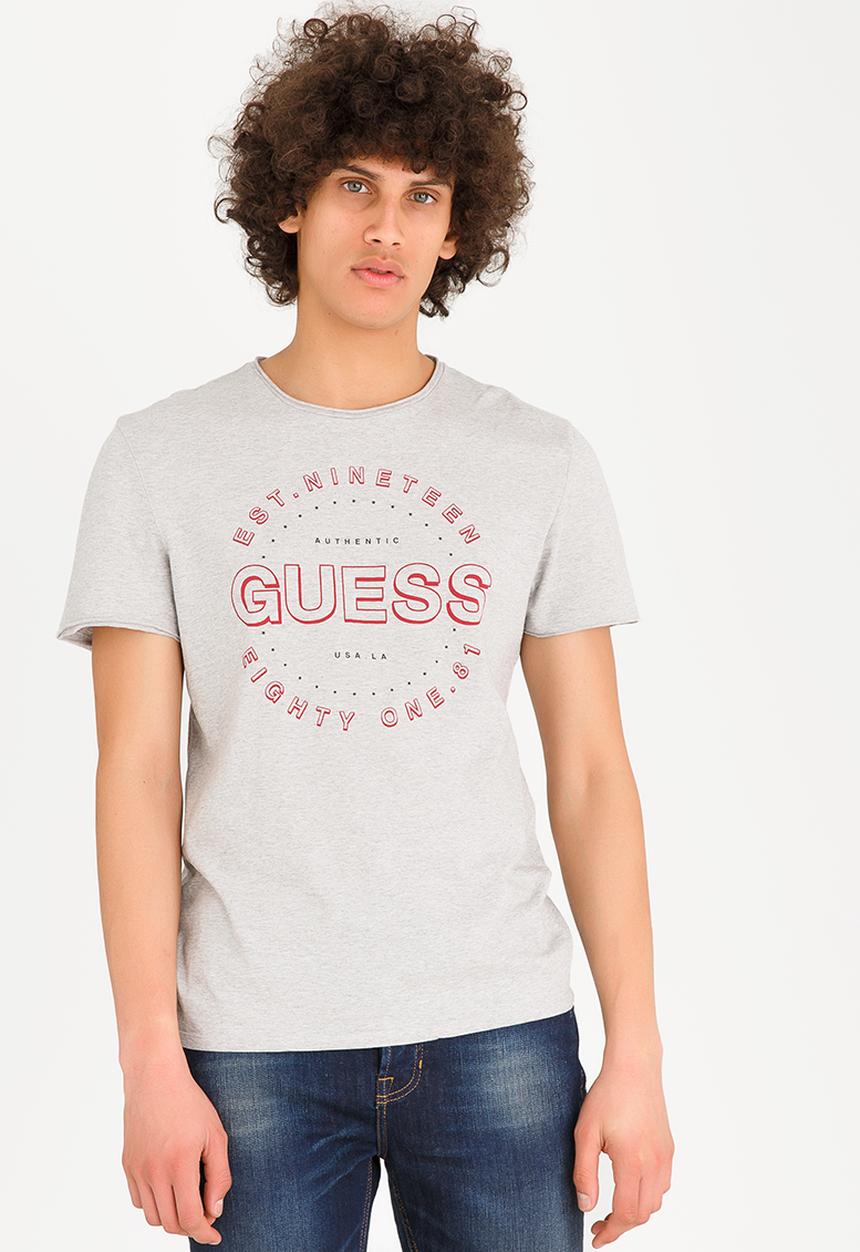 GUESS - Circular Logo Tee Grey