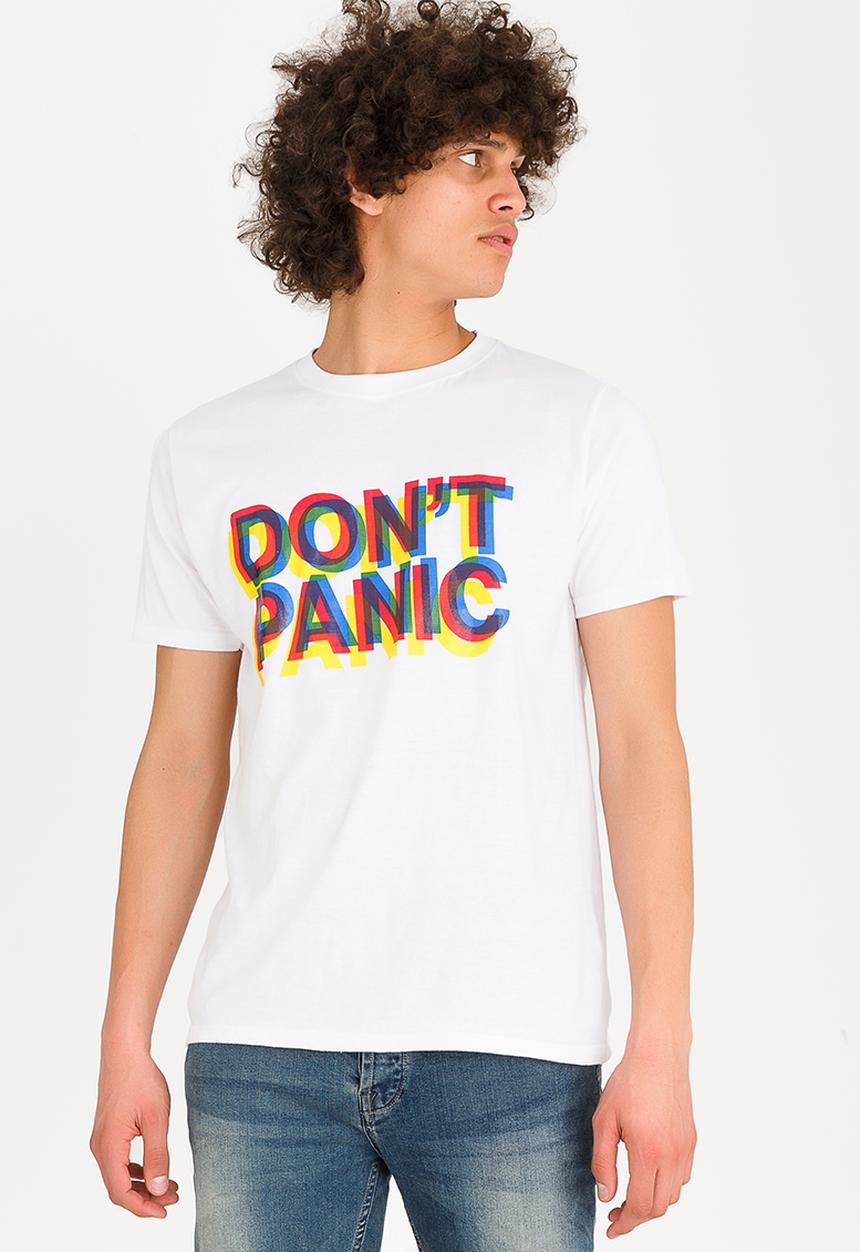 STYLE REPUBLIC - Don’t panic tee - white