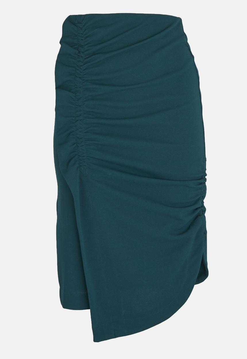 STYLE REPUBLIC - Ruched Detail Skirt Dark Green