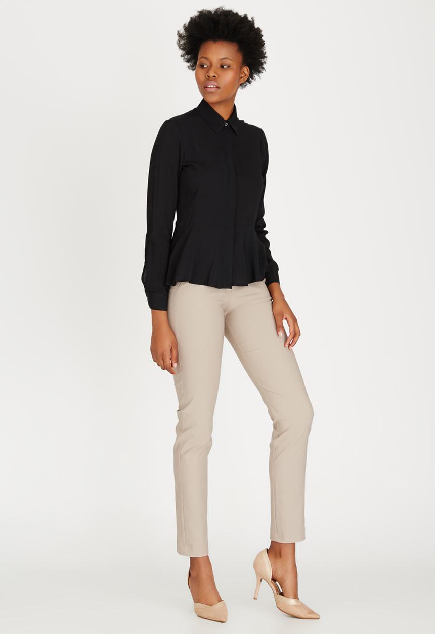 edit - Peplum Shirt Black