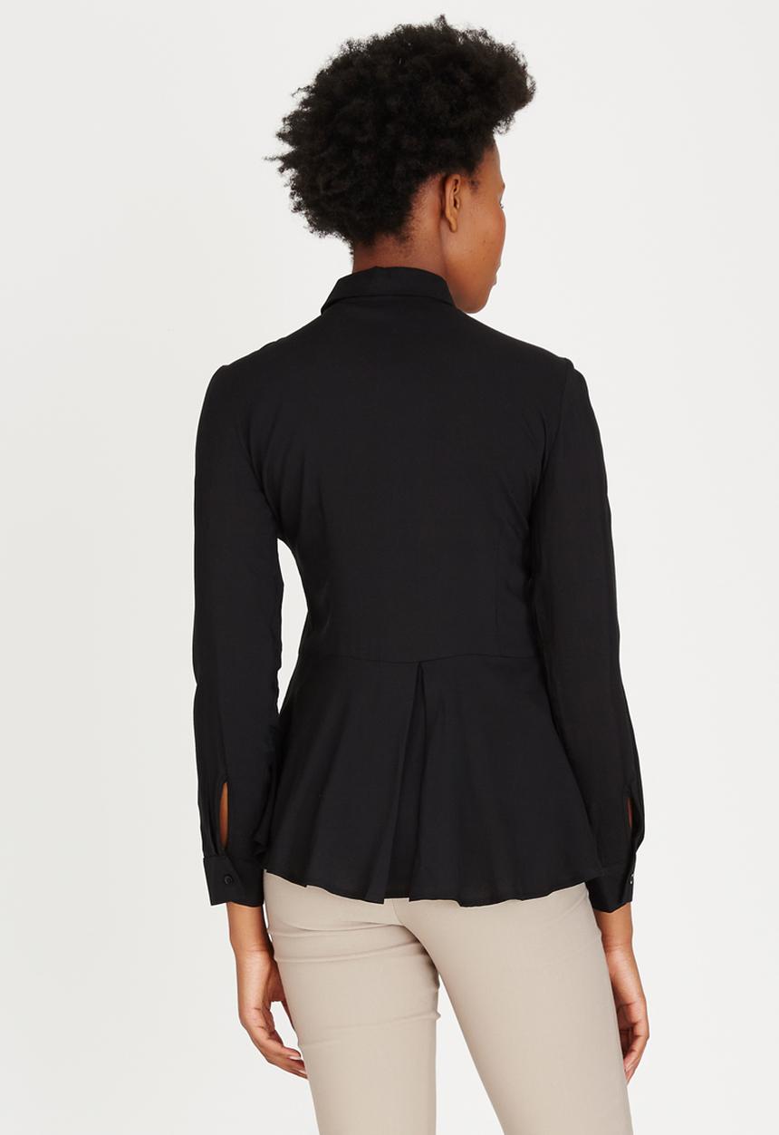 edit - Peplum Shirt Black