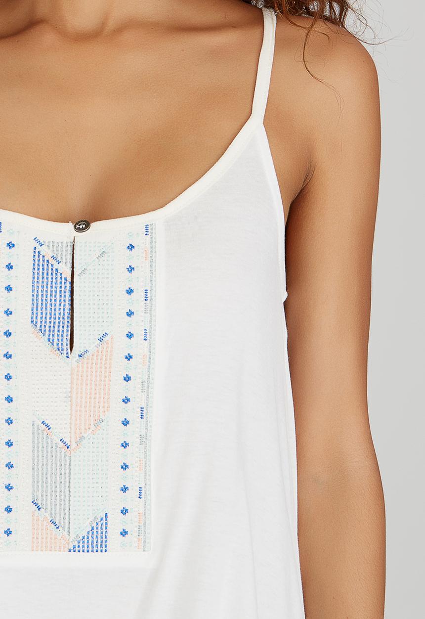 Roxy - California Calling Embroidered Vest Cream