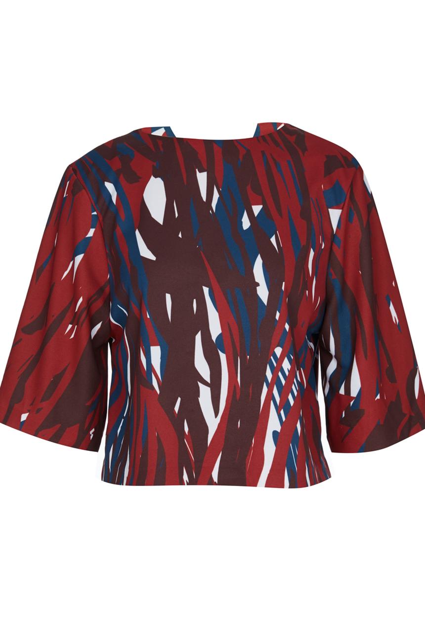 Rich Mnisi - Kaos Printed Boxy Tee Red