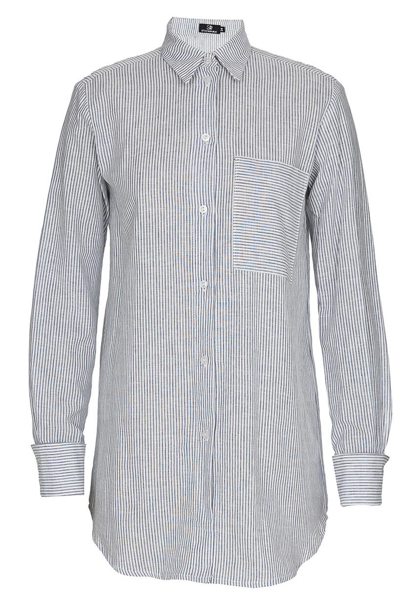 STYLE REPUBLIC - Longer Length Shirt Blue and White