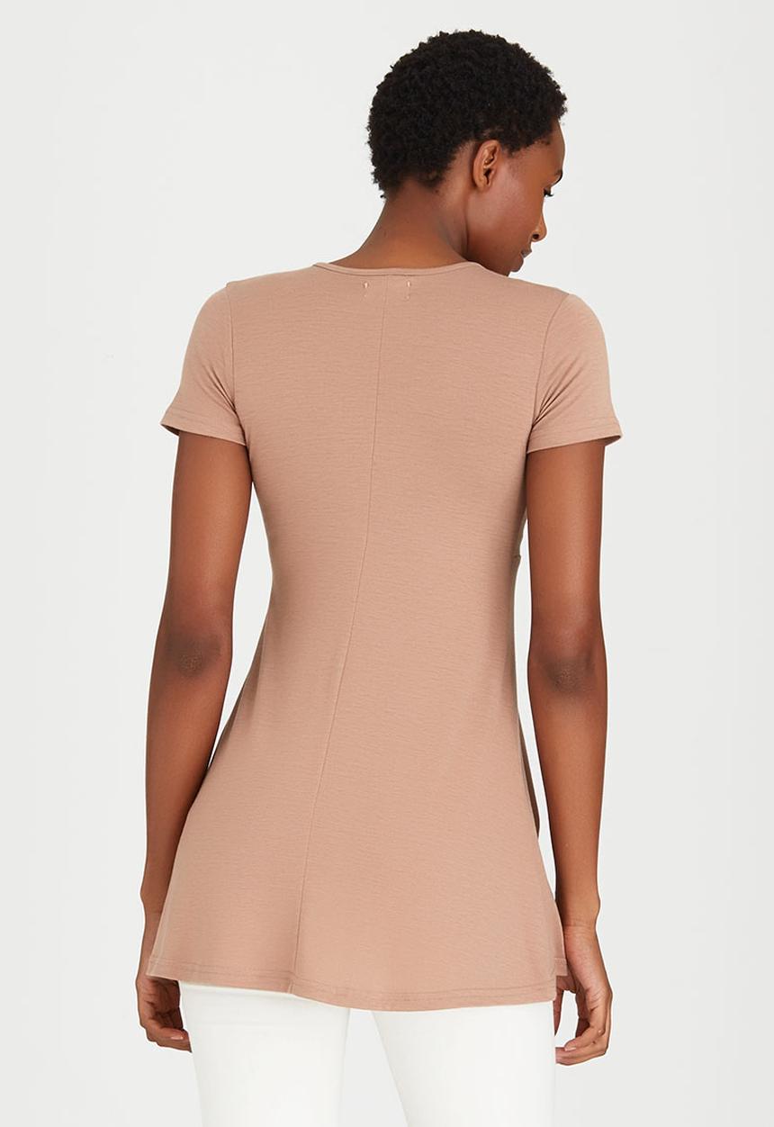 edit - Cross Over Front Tunic Stone