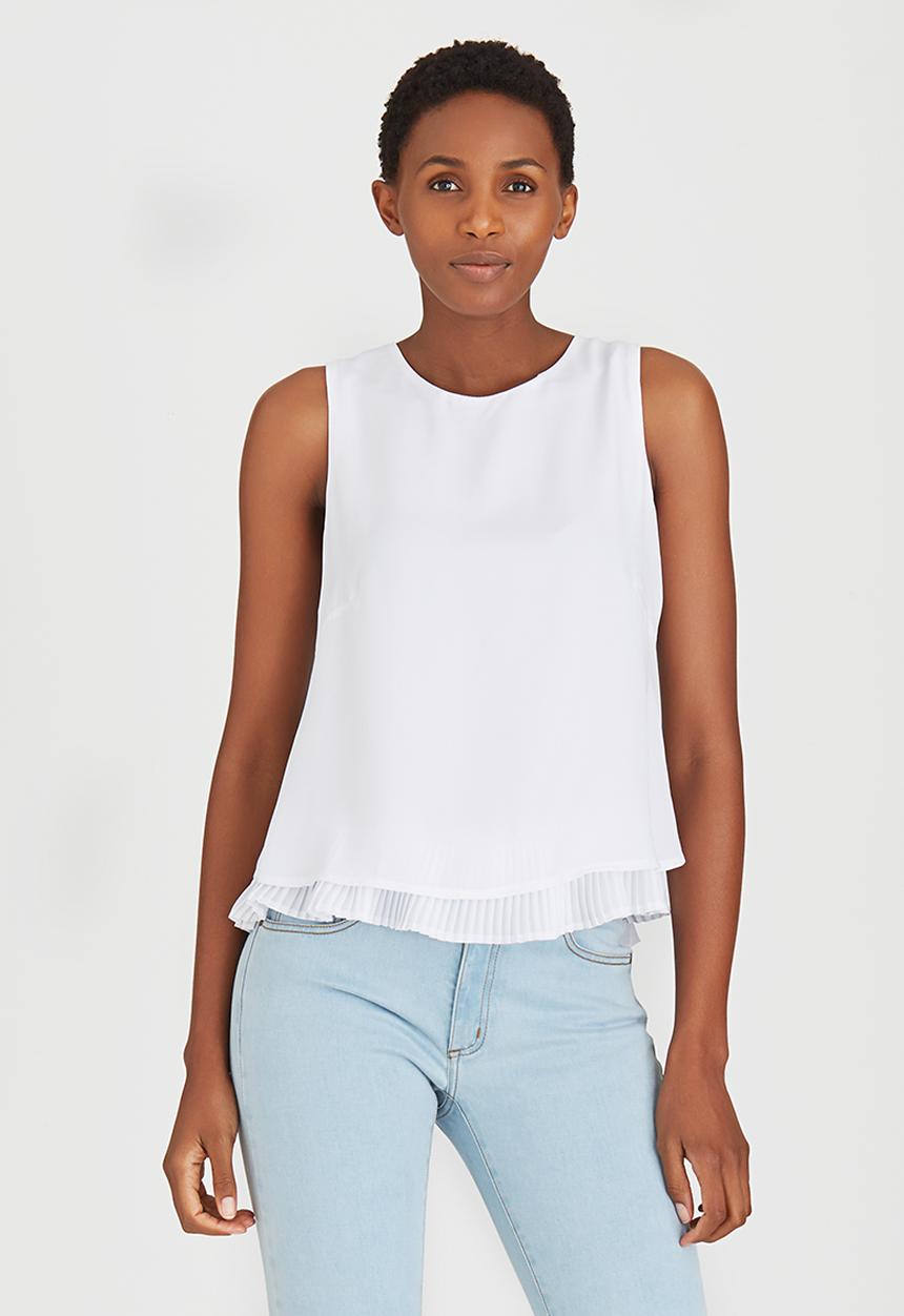 edit - Chiffon Frill Cami White