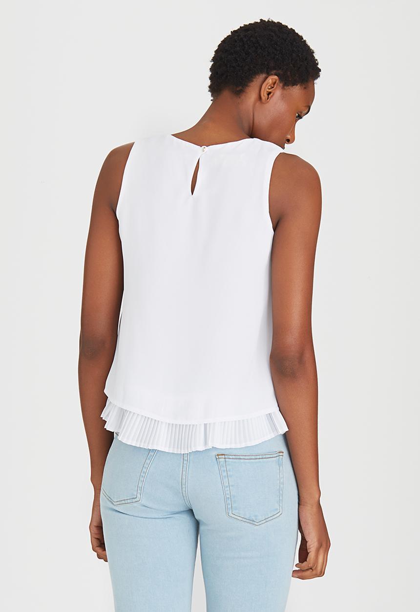 edit - Chiffon Frill Cami White