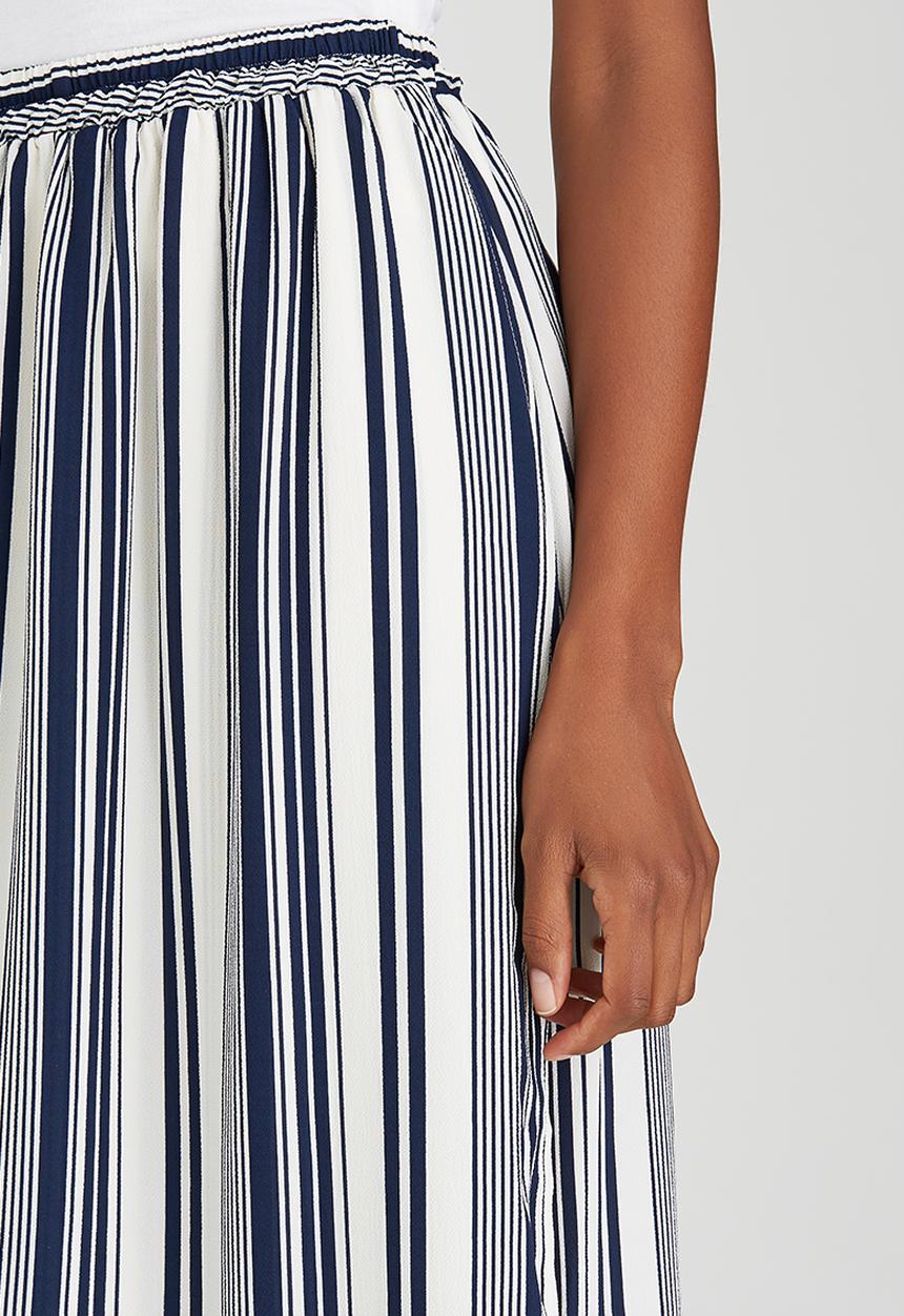 edit - Cross-over Maxi Skirt Blue and White