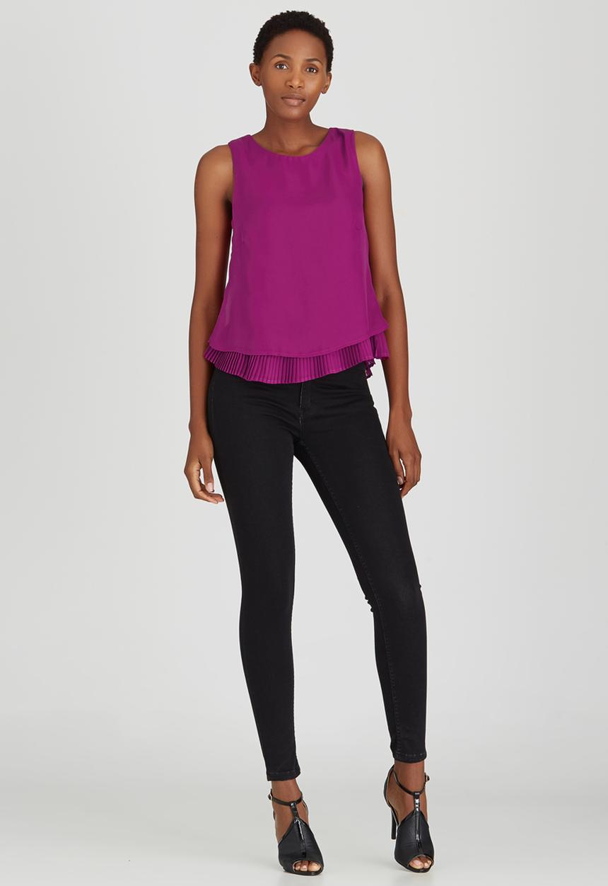 edit - Chiffon Frill Cami Magenta