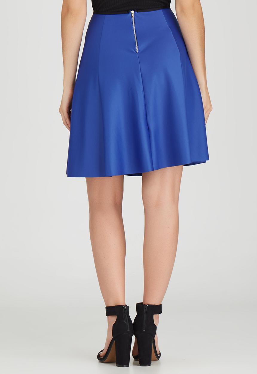 c(inch) - Fit and Flare Midi Skirt Cobalt