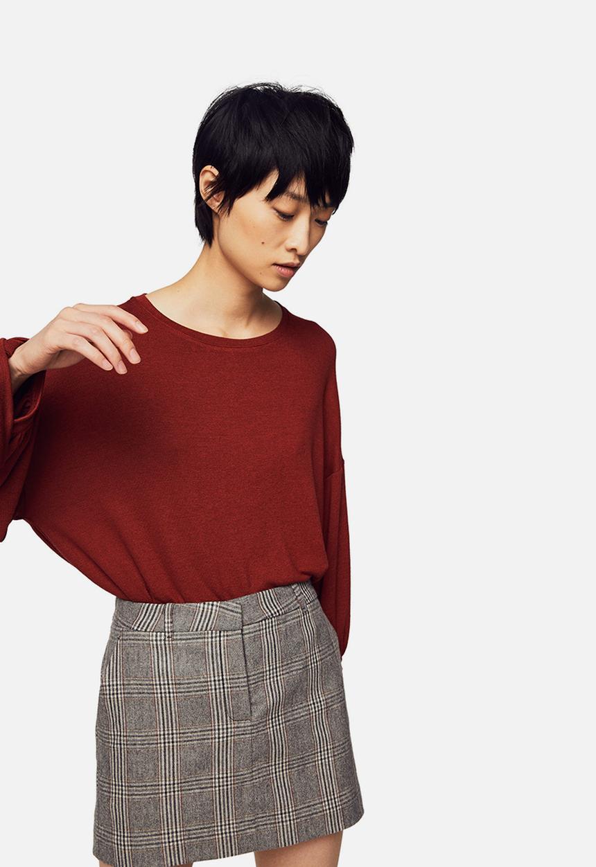 MANGO - Lace-up T-shirt Red