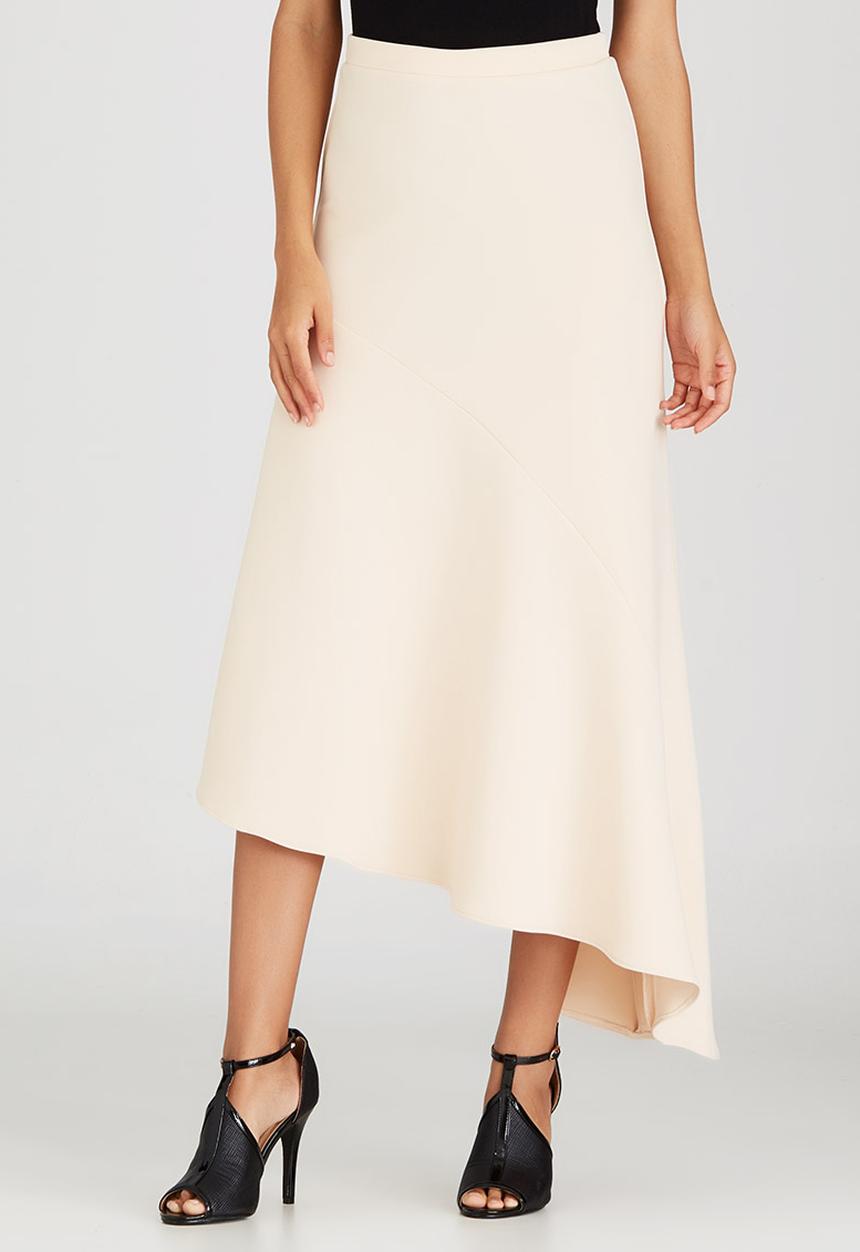 edit - Maxi Skirt with Asymmetrical Hemline Stone