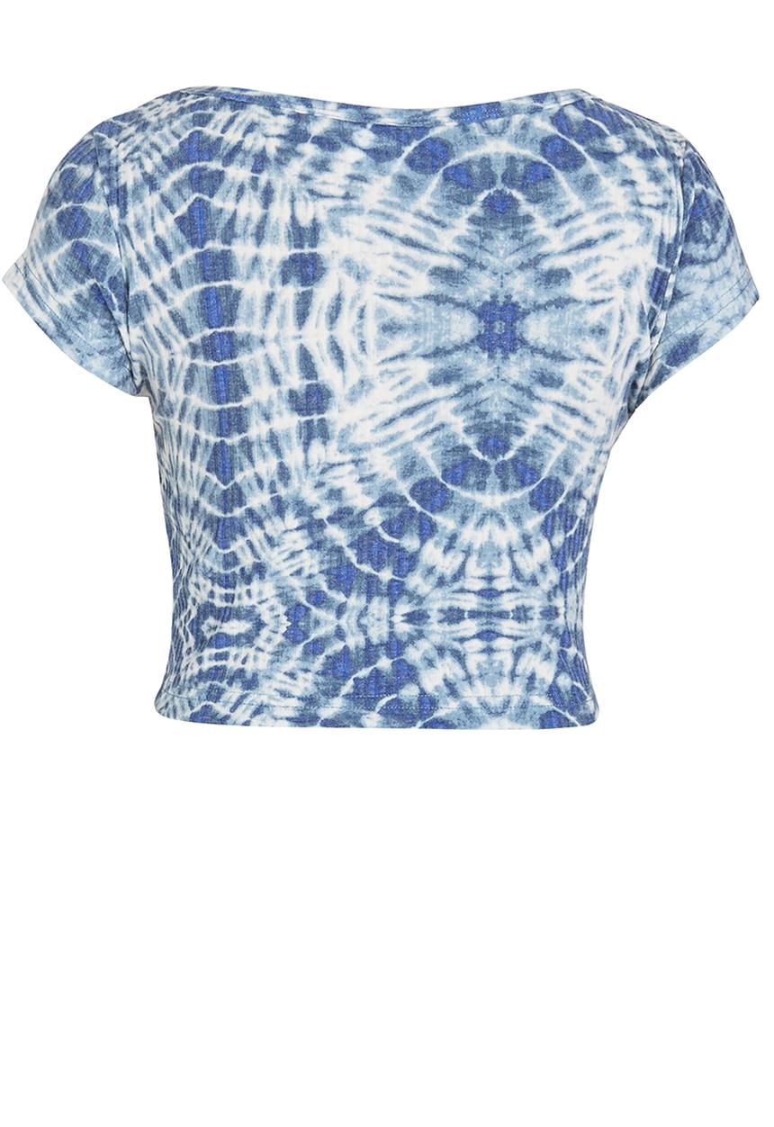 Rebel Republic - Cropped Printed Top Multi-colour