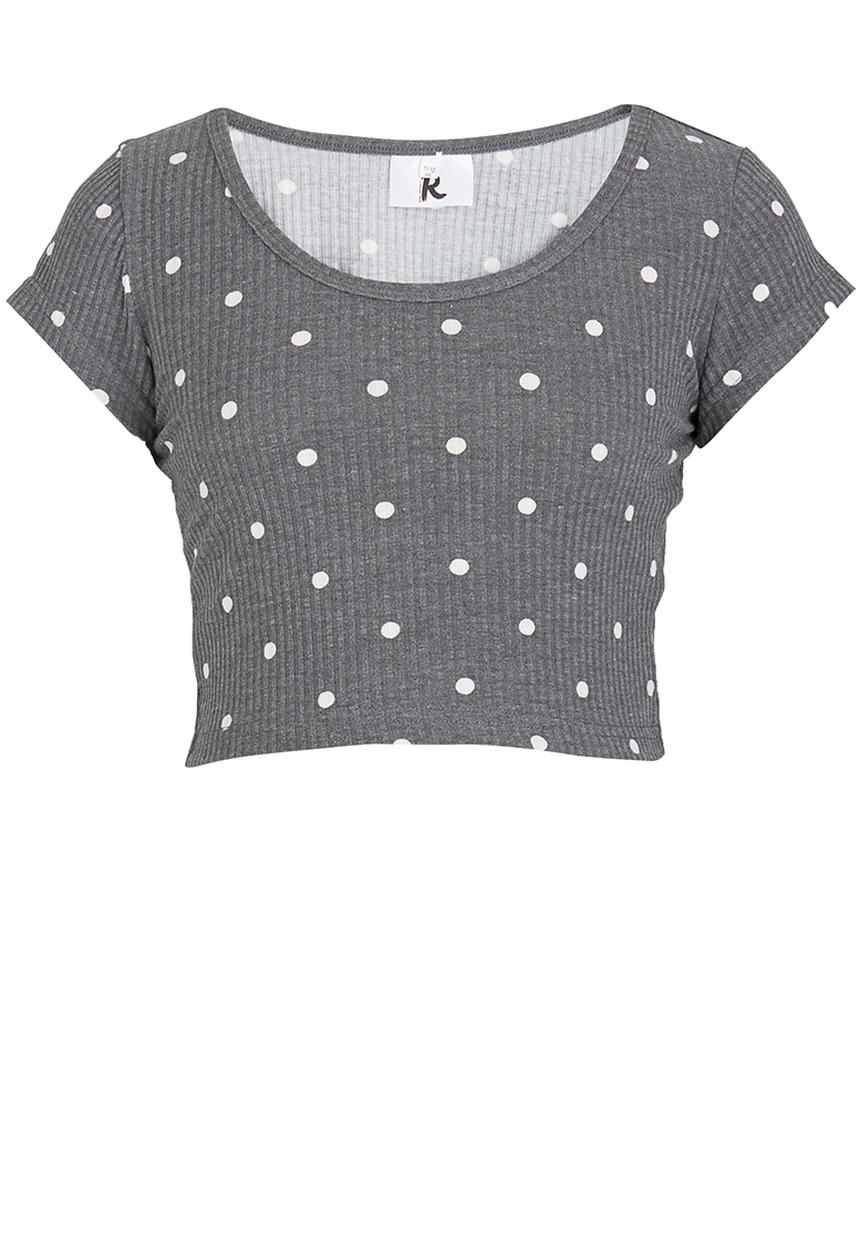 Rebel Republic - Cropped Printed Top Multi-colour