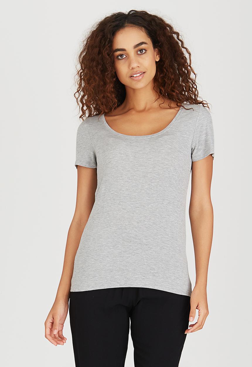 ONLY - Jewel Round Neck Tee Pale Grey