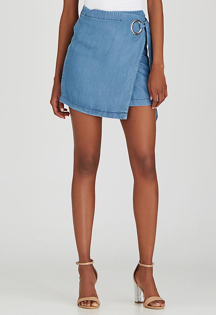 Sassoon - I Spy Eyelet Skirt Mid Blue