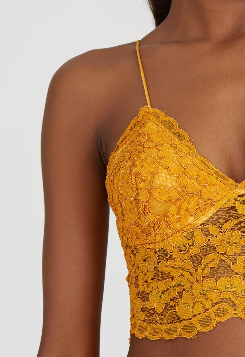 Fashion Union - Pepper Lace Detail Cami Gold