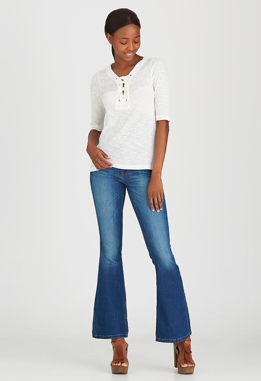 ONLY - Freja Lace Up Top White