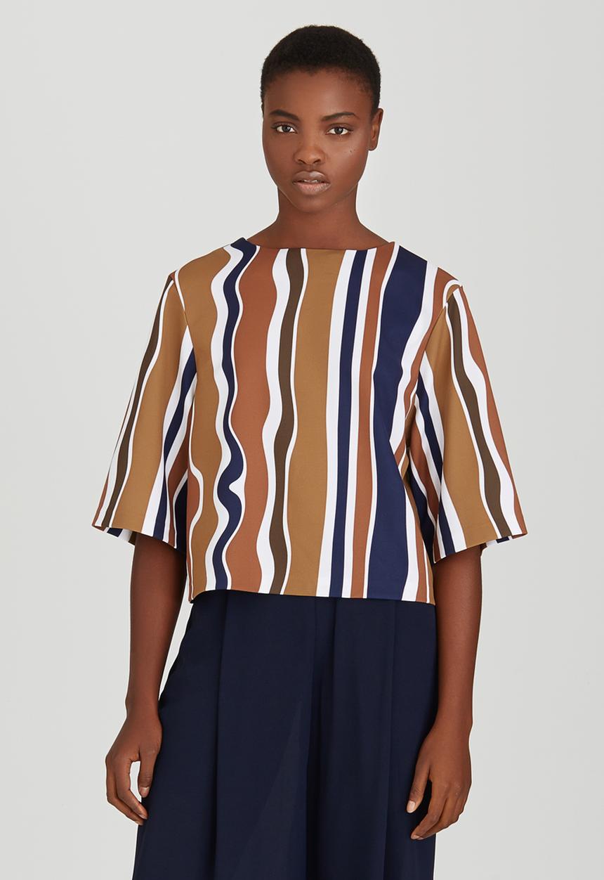 Rich Mnisi - Springfield Printed Boxy Tee Camel