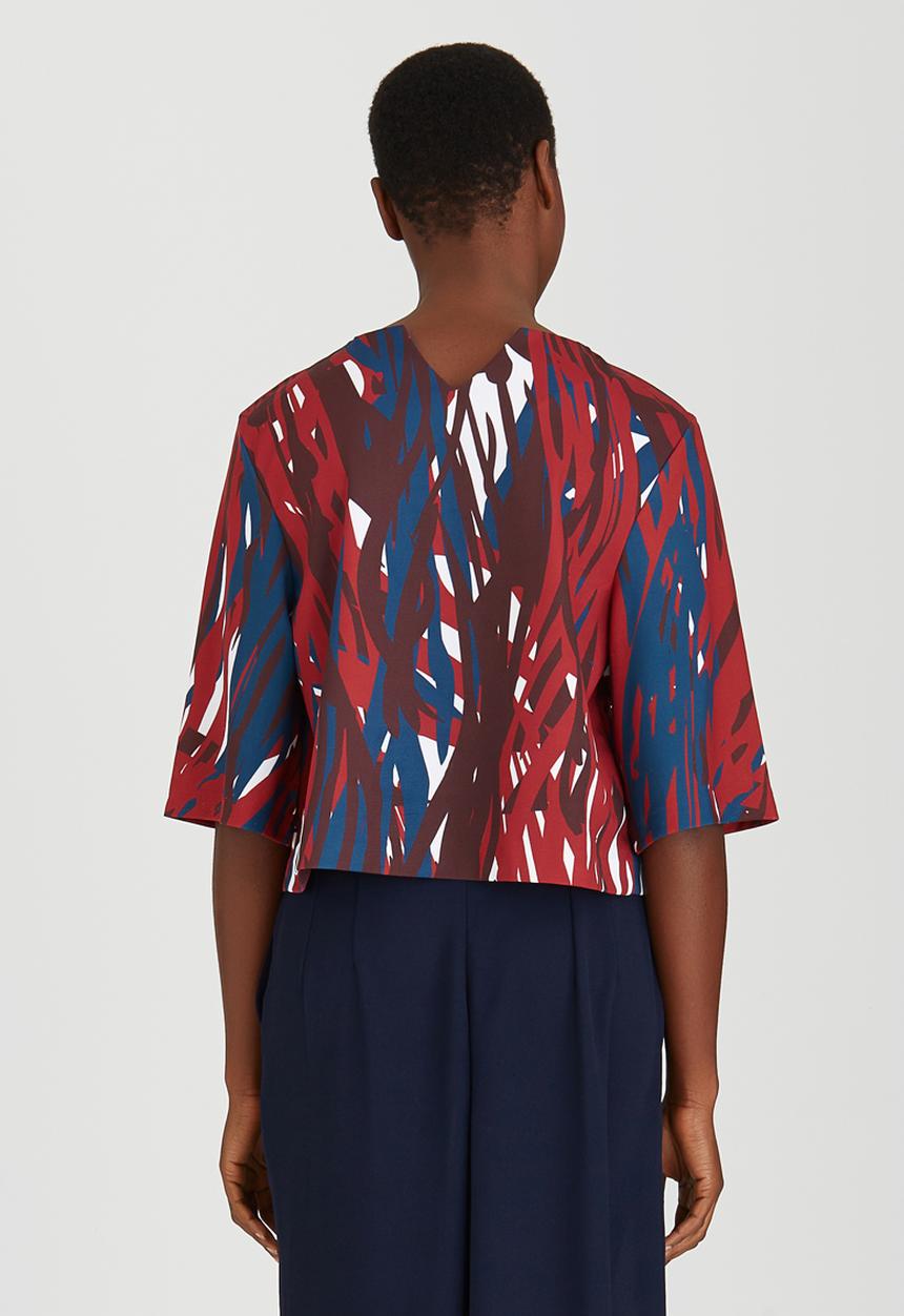 Rich Mnisi - Kaos Printed Boxy Tee Red
