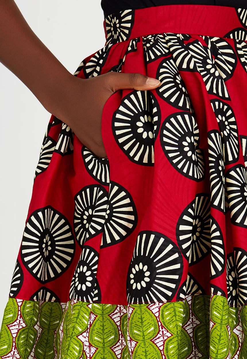 Loin Cloth & Ashes - Toba Full Circle Skirt Red