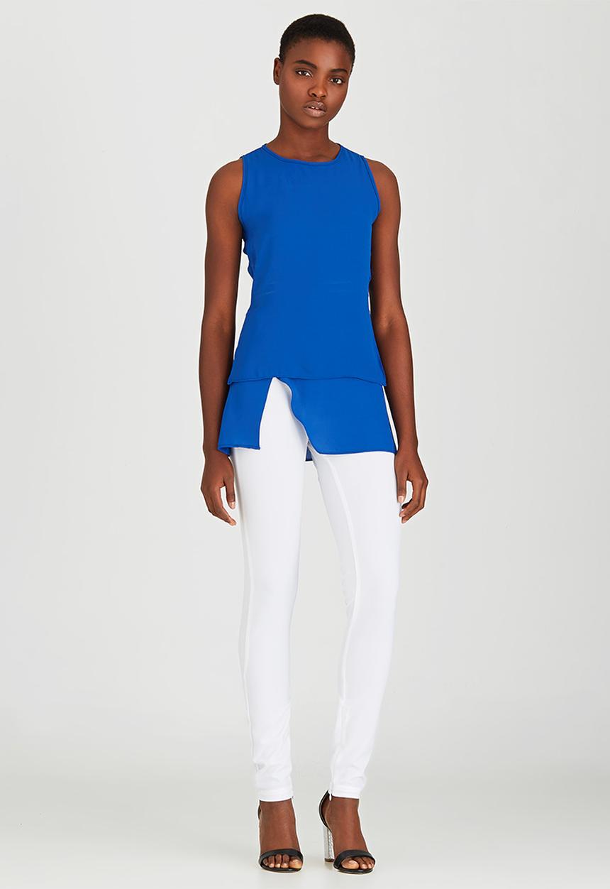 DAVID by David Tlale - Sleeveless Savita Blouse Cobalt