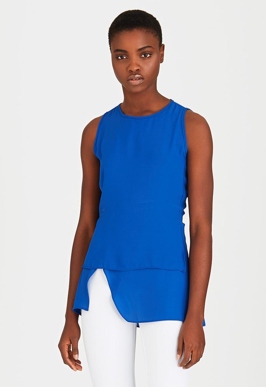 DAVID by David Tlale - Sleeveless Savita Blouse Cobalt