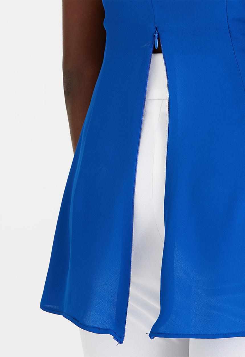 DAVID by David Tlale - Sleeveless Savita Blouse Cobalt