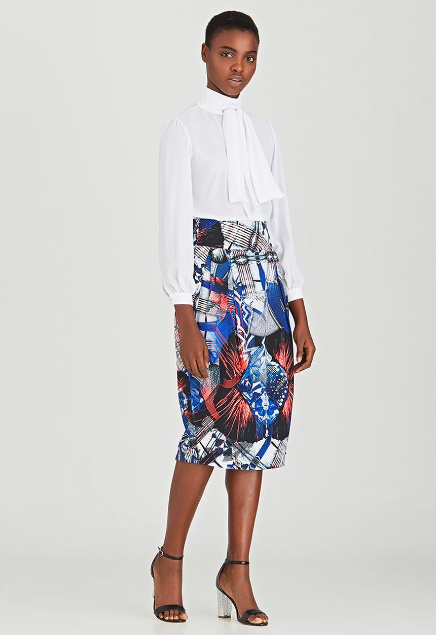 DAVID by David Tlale - Tulip Pencil Skirt Multi-colour