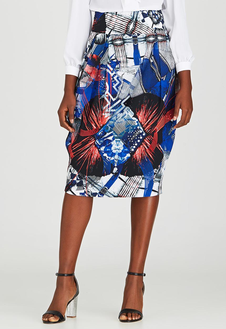 DAVID by David Tlale - Tulip Pencil Skirt Multi-colour