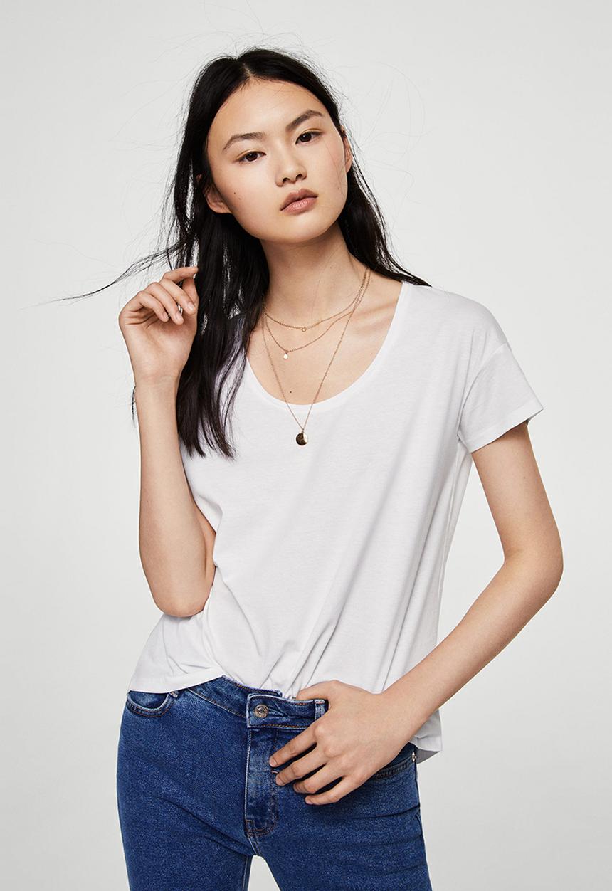 MANGO - Organic Cotton T-shirt White