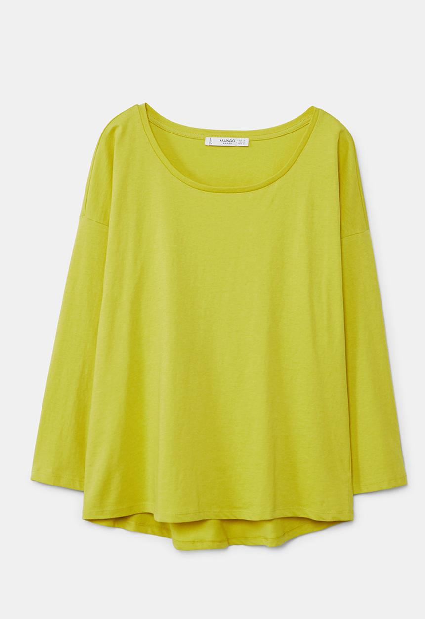 MANGO - Long Sleeve T-shirt Lime