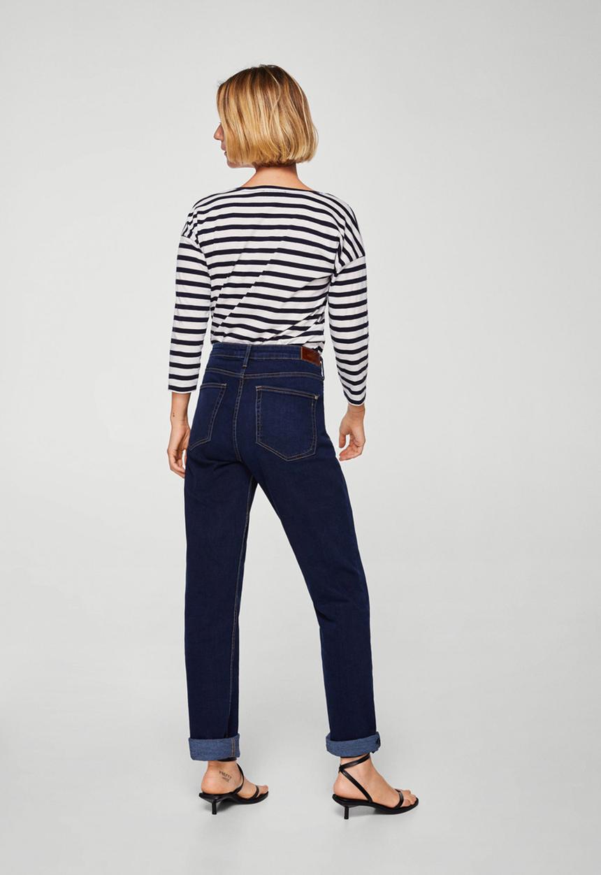 MANGO - Long Sleeve T-shirt Navy