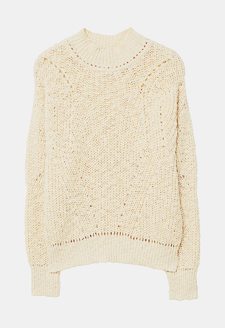 MANGO - Open-work Detail Jersey Beige