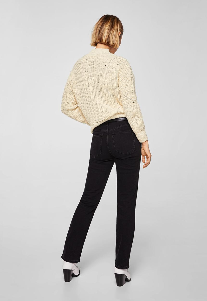 MANGO - Open-work Detail Jersey Beige