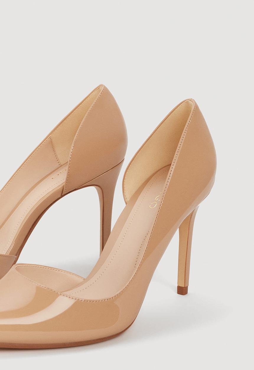 MANGO - Melania Patent Heels Nude