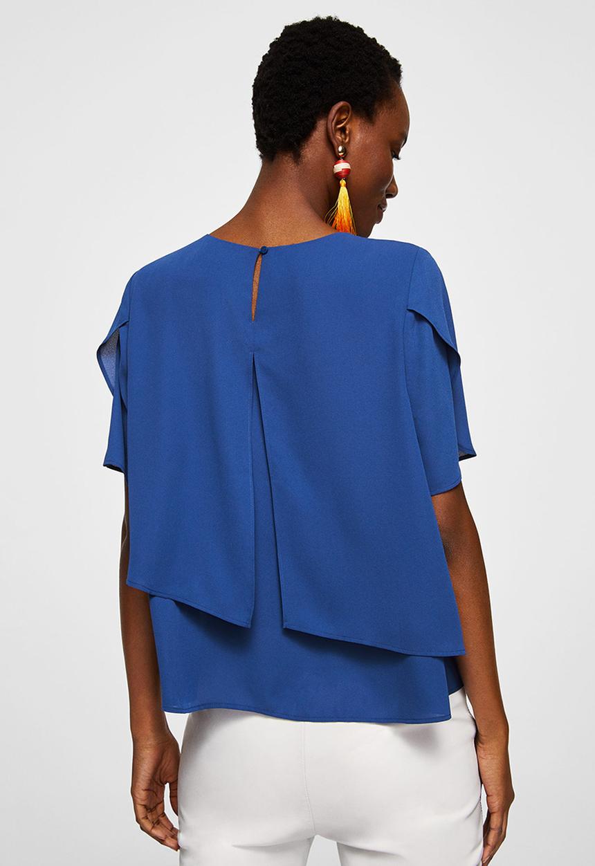 MANGO - Double-layer Blouse Blue