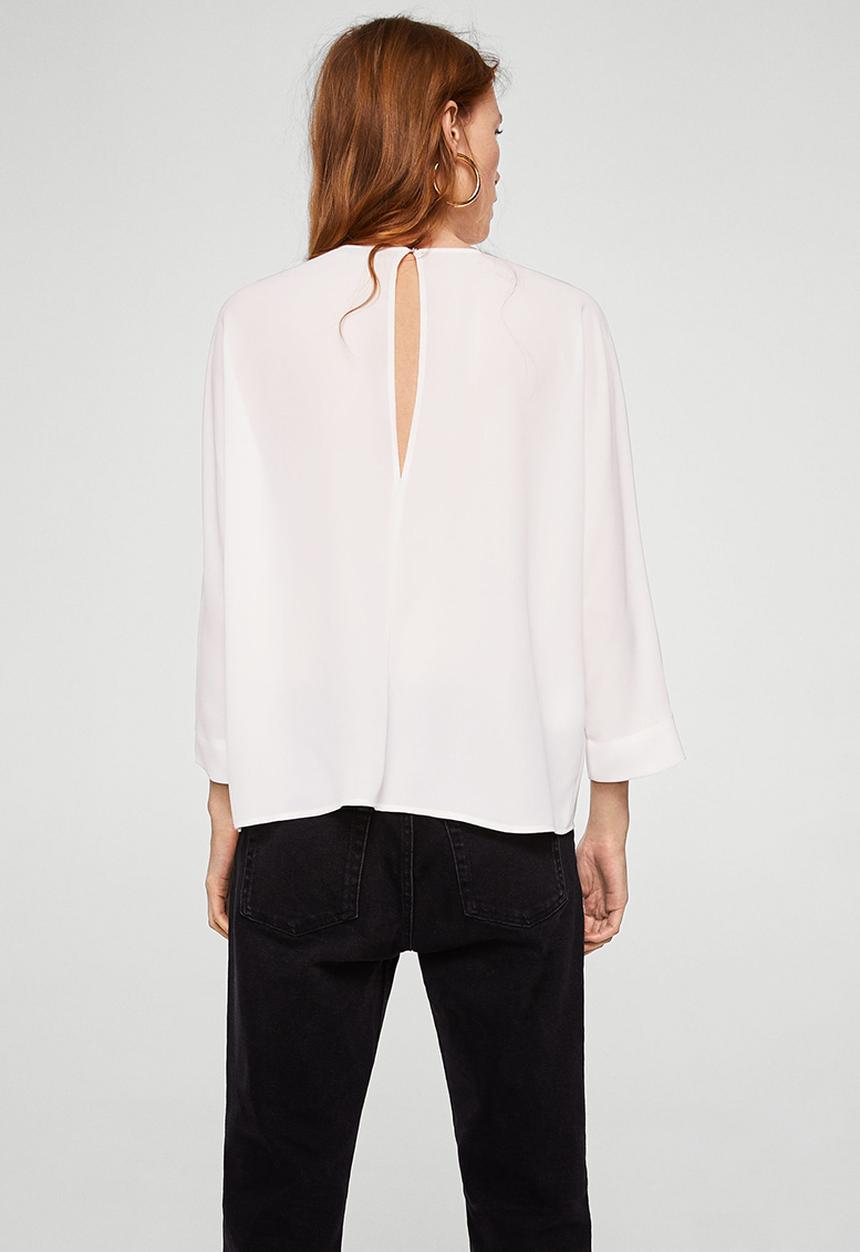 MANGO - Lapels Flowy Shirt White