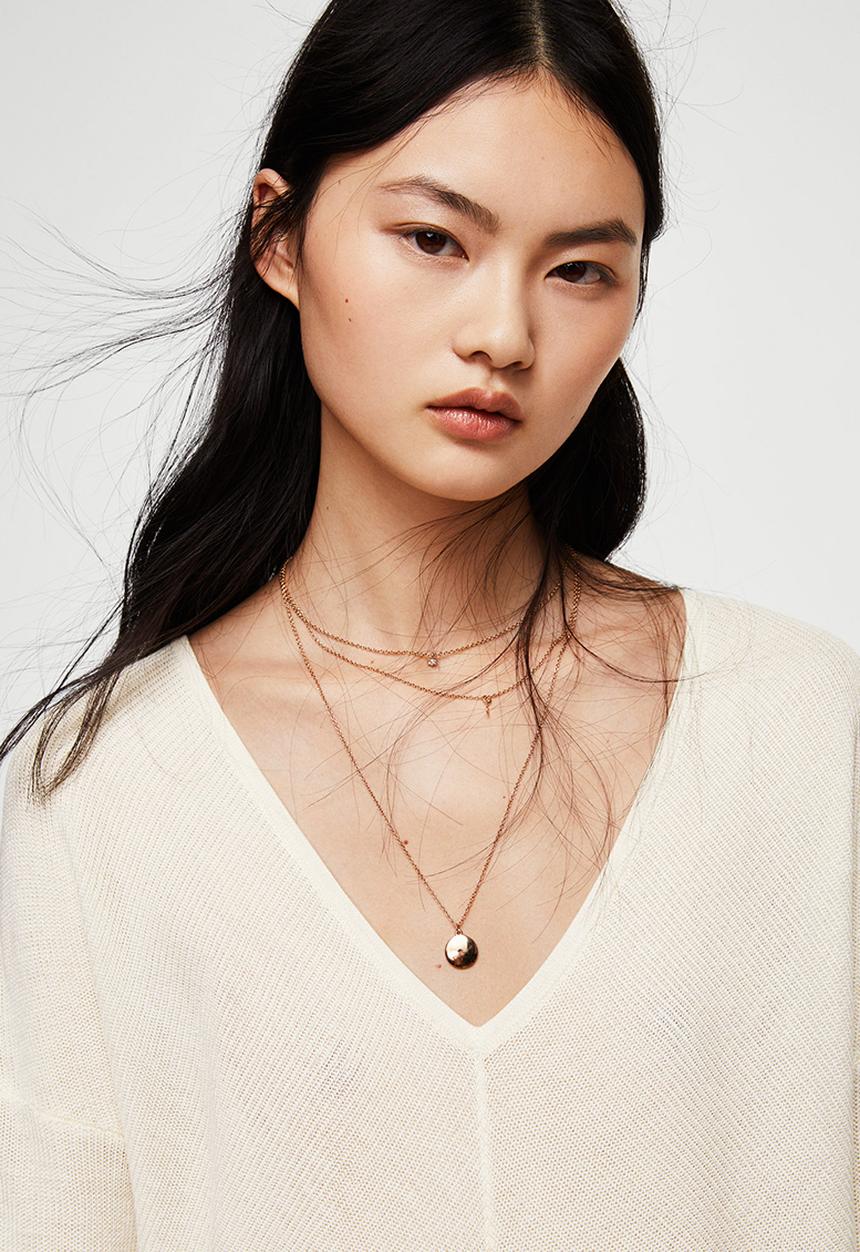 MANGO - Back Vent Sweater Off White
