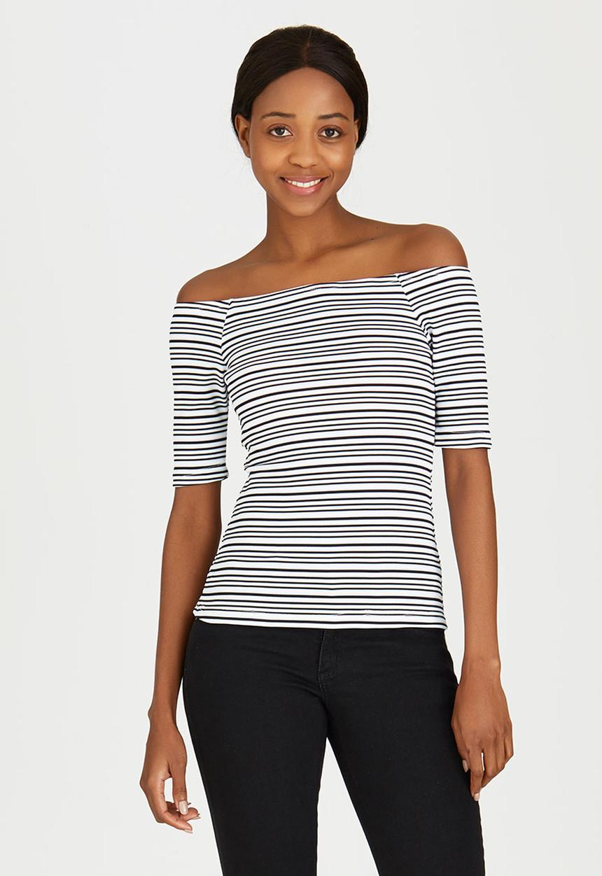 c(inch) - Bardot T-shirt Black and White