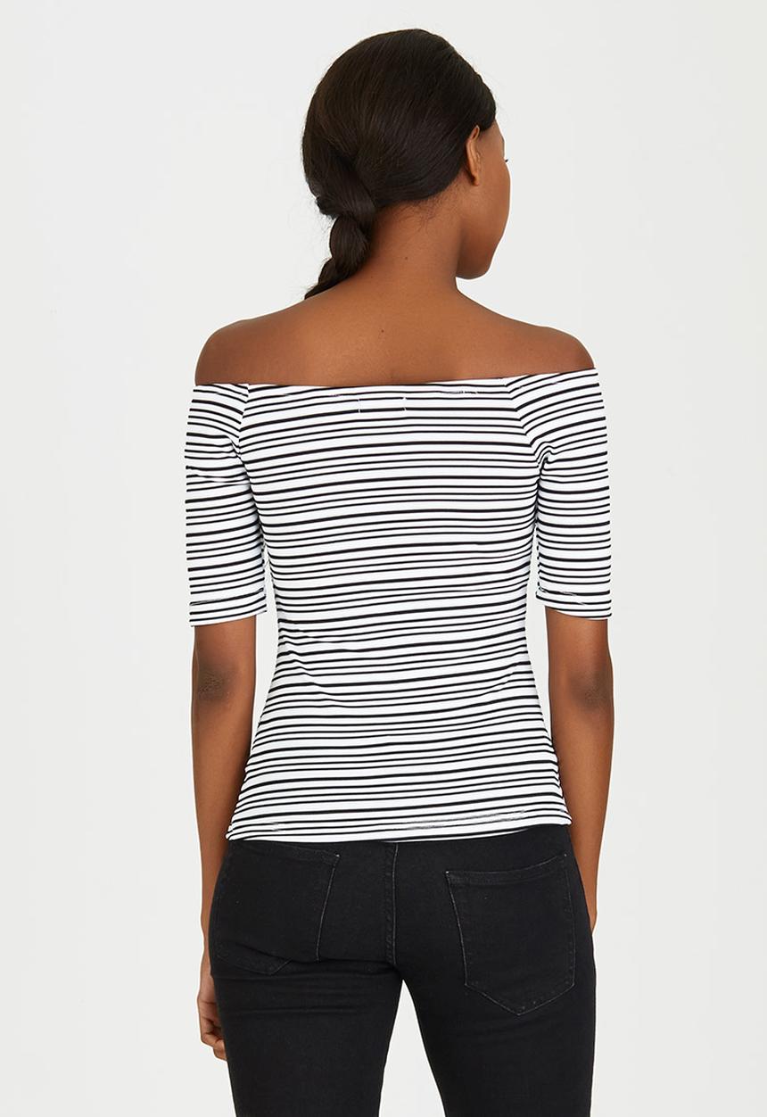 c(inch) - Bardot T-shirt Black and White