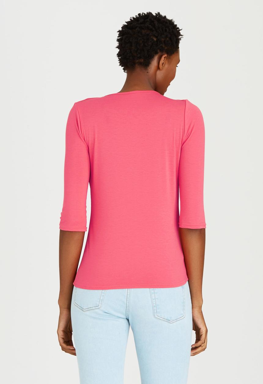 edit - Pleated Front Top Coral
