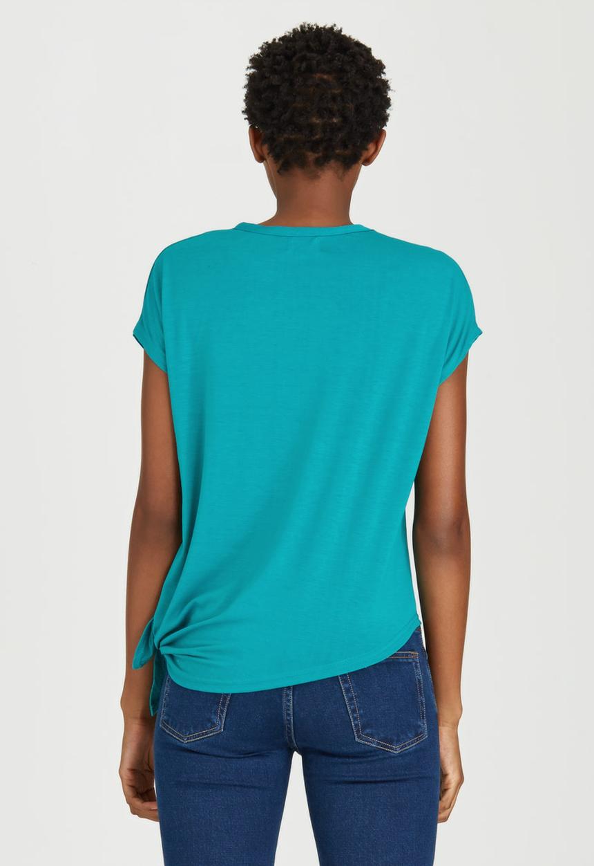 edit - Tie-front T-shirt Green