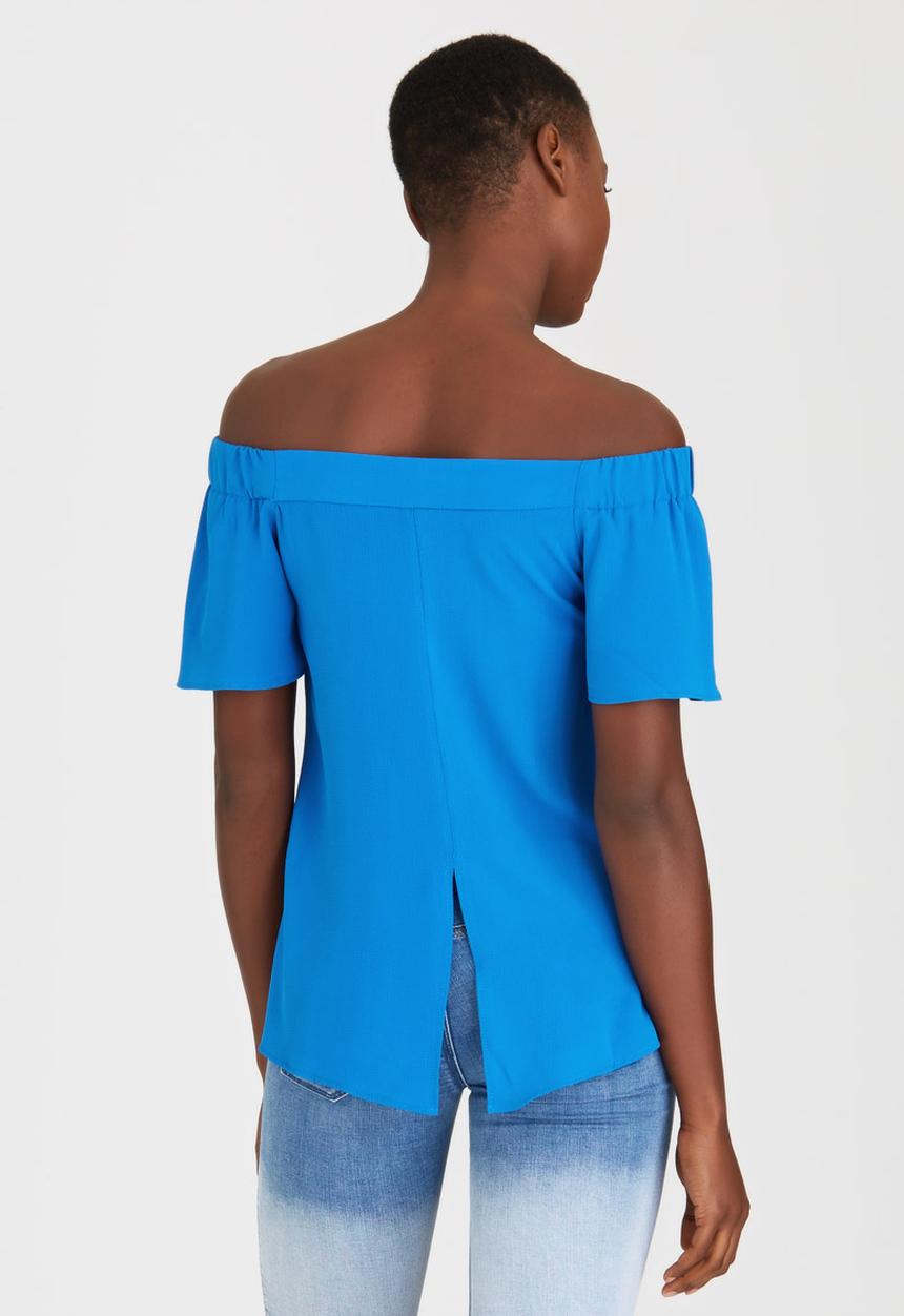 SISSY BOY - Tulip Off-the-shoulder Top Cobalt