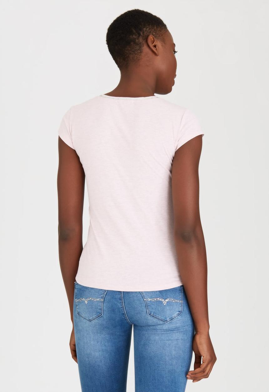 SISSY BOY - Adara Logo Tee with Diamante Trim Pale Pink